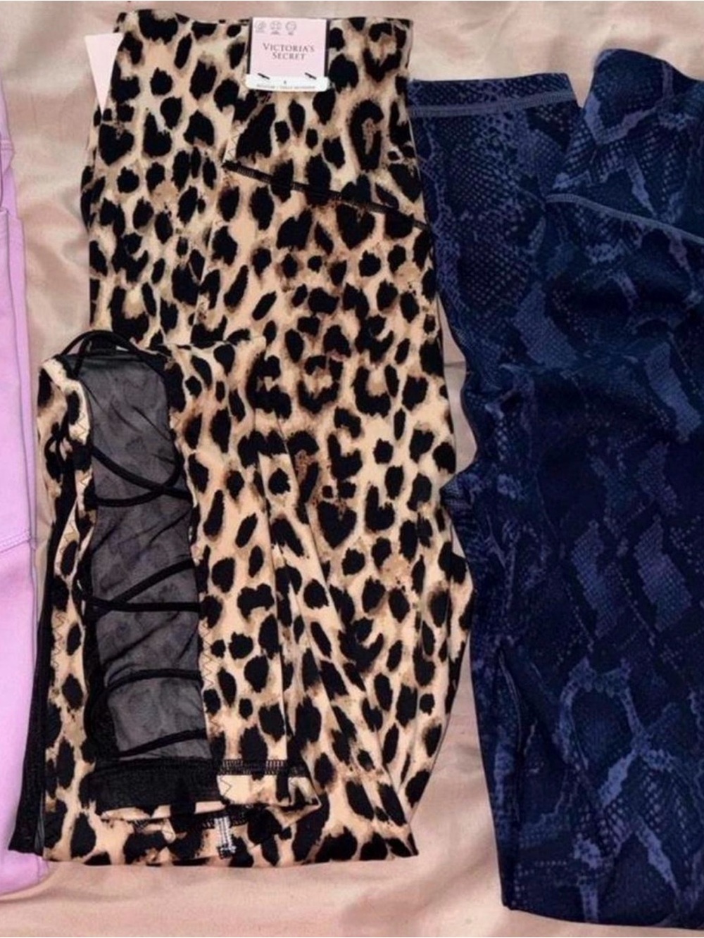 Victoria's Secret Navy Blue Snake & Leopard Print Jacket